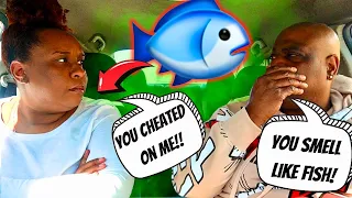 SMELLING LIKE FISH AND BLAMING IT ON MY FIANCE PRANK! *HILARIOUS REACTION*