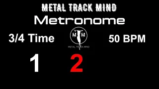 Metronome 3/4 Time 50 BPM visual numbers