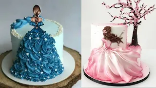 girl dress cake|bolo garota de costas #girlcake #dresscake