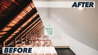 Incredible Attic Transformation in 5 Min | Timelapse DIY Attic Loft Renovation