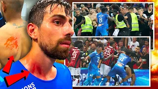 MARSEILLE PLAYERS ATTACKED AFTER NICE ULTRAS INVADE PITCH! | ERU