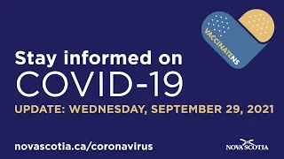 Update COVID-19 for Nova Scotians: Wednesday, September 29, 2021