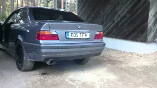 BMW E36 340 V8 exhaust sound. Straight pipe with  "Home made" exaust silecer