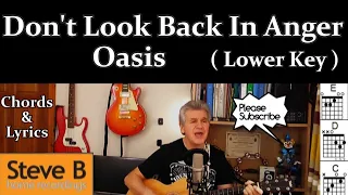 Don't look back In Anger - Oasis  - 🎸 Guitar - Chords & Lyrics  Cover- by Steve.B