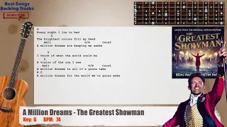 🎸 A Million Dreams - The Greatest Showman Guitar Backing Track with chords and lyrics