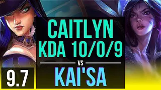 CAITLYN & Morgana vs KAI'SA & Lulu (ADC) | KDA 10/0/9, Legendary | EUW Challenger | v9.7