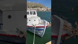 Greek island Salamina: Pretty fishing boat and bay views #travel #shorts #greece #boat