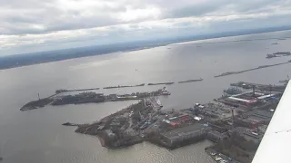 Полет на Piper PA-28 Кронштадт - Финский залив - Ломоносов