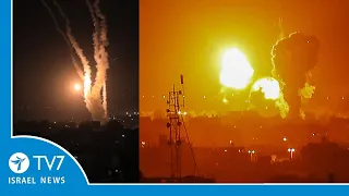 Gaza militants launches 104 rockets at Israel; IAF Strikes at PIJ-Hamas in Gaza TV7Israel News 03.05