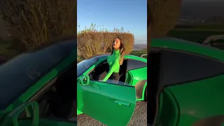 Porsche 911 gtr|| green beast || Girlrider #shorts