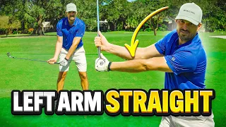 The Secret To Keeping The Left Arm Straight In The Golf Swing