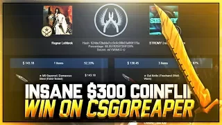 CSGO Gambling #5| INSANE 300$ COINFLIP WIN!