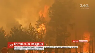 Масштабна пожежа з Білорусі перекинулася на ліси Рівненщини