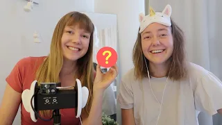 ASMR guess the TRIGGER SOUNDS ft. my sister