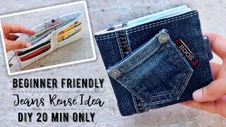 DIY Wallet from Jeans Tutorial - How to Sew In a Few Steps Easy