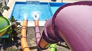 Aqualand Maspalomas - Aquamanía (Extremely Steep Hydrotube Slide) Onride POV