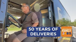 UPS driver retiring after 50 years of deliveries in Arizona