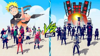 TITAN SPEAKERMAN TEAM vs NARUTO TEAM - Totally Accurate Battle Simulator TABS