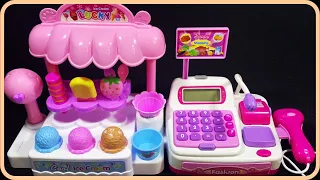 11 Minutes Satisfying with Unboxing Pink Mini Ice-cream Store Cash Register ASMR (No Music)