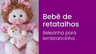 Vem aprender fazer uma linda Bebê usando retalhos , DIY   Ideia de bonequinhas de pano