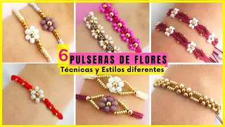 🌸 TOP 6 EASIEST FLOWER BRACELETS to MAKE 🤓 DO IT step by step with me