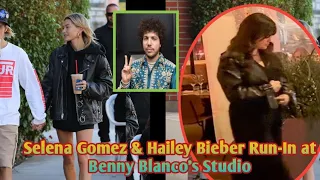 "Date Night Drama: Selena Gomez & Hailey Bieber Run-In at Benny Blanco's Studio
