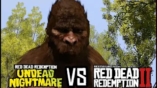 Sasquatch in RDR 1 VS Red Dead Redemption 2