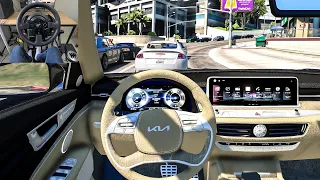 GTA 5 - 2022 KIA K9 [Steering Wheel gameplay]