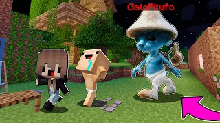 NO INVOQUES AL GATO PITUFO EN MINECRAFT 😱 ¿SOBREVIVIREMOS? BEBE NOOBSI vs SMURF CAT