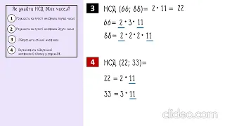 Розв’язування вправ на знаходження найбільшого спільного дільника двох чисел
