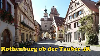 Rothenburg ob der Tauber, Germany Walking tour 4K. [September 2022]