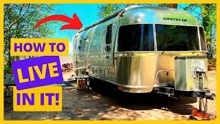 Airstream Flying Cloud Tour & Living "Full Time" in a 25' Travel Trailer HACKS!!! 😳