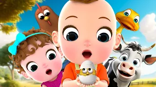 Baby Farm Animals | Old MacDonald Had a Farm Song | Nursery Rhymes & Kids Songs | Minibus