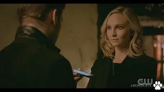 The Originals 5x13: Caroline plays the voicemail to Klaus | Klaroline Scene 1