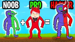 NOOB vs PRO vs HACKER In MONSTER PLAYTIME: MAKEOVER!? (GARTEN OF BANBAN 4 vs RAINBOW FRIENDS 2!)