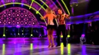 Erin dances the Cha Cha to Love Shack with Richard Arnold