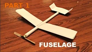 [PART 1] How to make a rubber band powered plane with paper (fuselage and propeller assembly)