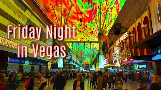 Fremont Street Experience - Friday Night Walk / Las Vegas Virtual Tour (January 2021) 🚶‍♂️