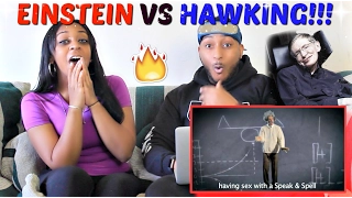 Epic Rap Battles of History "Einstein vs Stephen Hawking" REACTION!!!