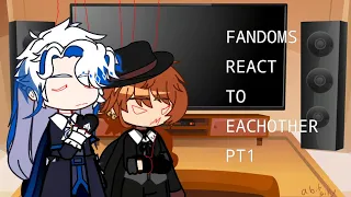 fandoms react to each other | pt 1 | 1/2 of Chuuya and Neuvillette’s part