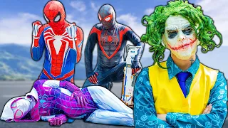 Spiderman Fight Joker Bad Guys Team Rescue Spider Girl Pregnancy Live Action Story | Vani TV