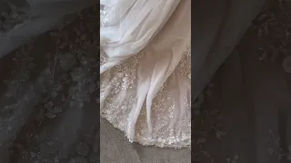 A close up of the wedding dress that broke the internet 😍 #disneyprincess #weddingdressshopping