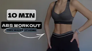 TINY WAIST / ABS WORKOUT 10 min AT HOME / sweat and burn calories / No Equipment I MARSA