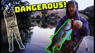 WADING into the UNKNOWN! (San Jose Bass Fishing)