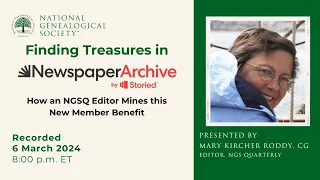 Finding Treasures in NewspaperArchive: How an NGSQ Editor Mines this New Member Benefit