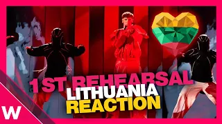 🇱🇹 Lithuania First Rehearsal (REACTION) Silvester Belt "Luktelk" @ Eurovision 2024