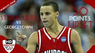 Stephen Curry Davidosn Full Highlights Vs Georgetown 2008.24.03 - 30 Pts 5 Asts, UPSET Georgetown!