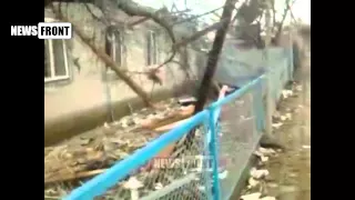 Обстрел Старобешево из РСЗО Ураган 6 февраля последствия 720p