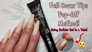 USING FULL COVER TIPS AS DUAL FORMS? TIP POP OFF HACK! ish 🤔 | GELLEN BUILDER IN A TUBE