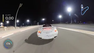 Porsche 911 turbo, time attack race at BIC, enjoy the flames